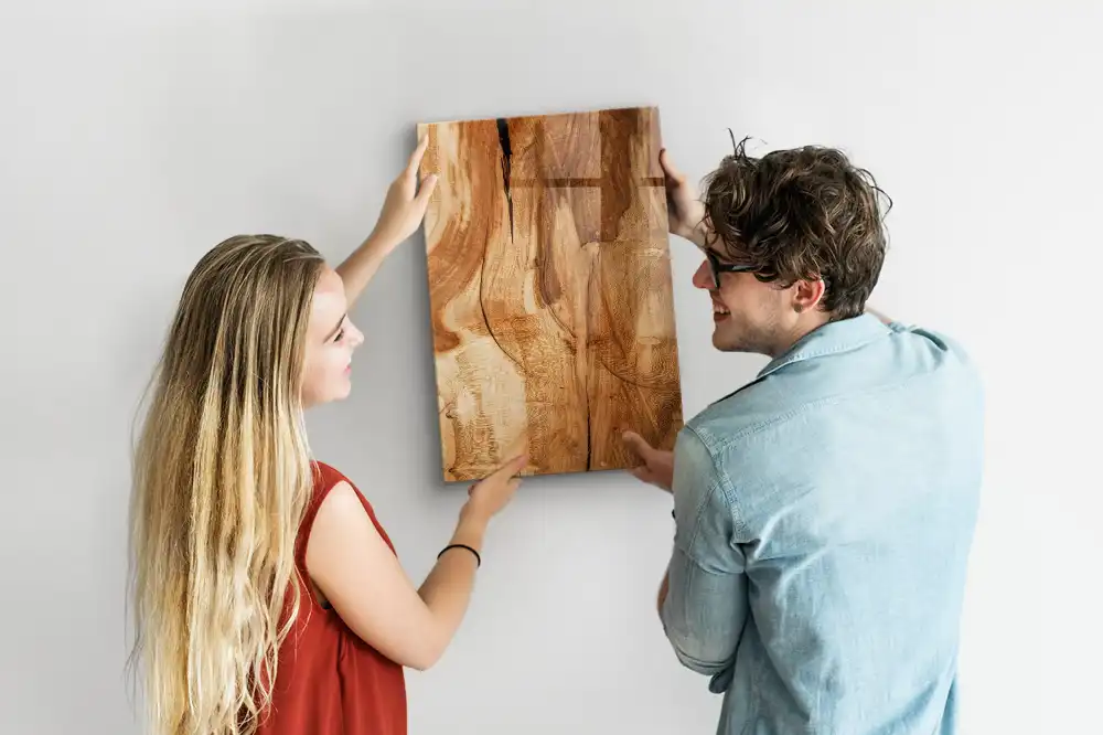 Tableau magnétique décoratif en bois véritable
