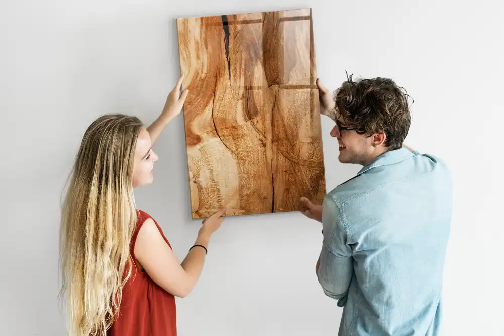 Tableau magnétique décoratif en bois véritable