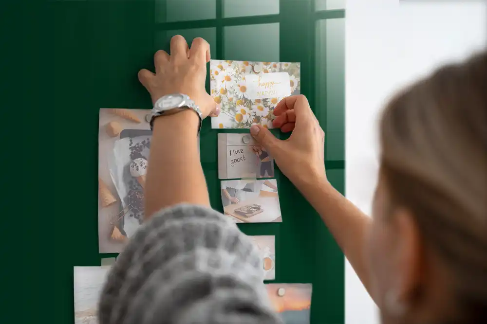Tableau magnétique vert bouteille