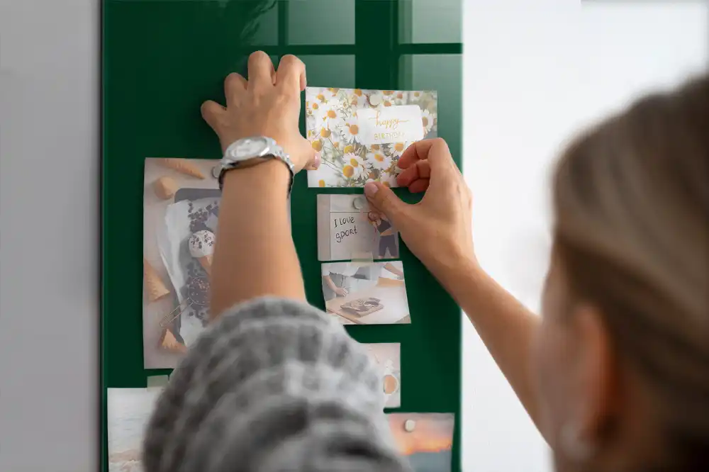 Tableau magnétique vert bouteille