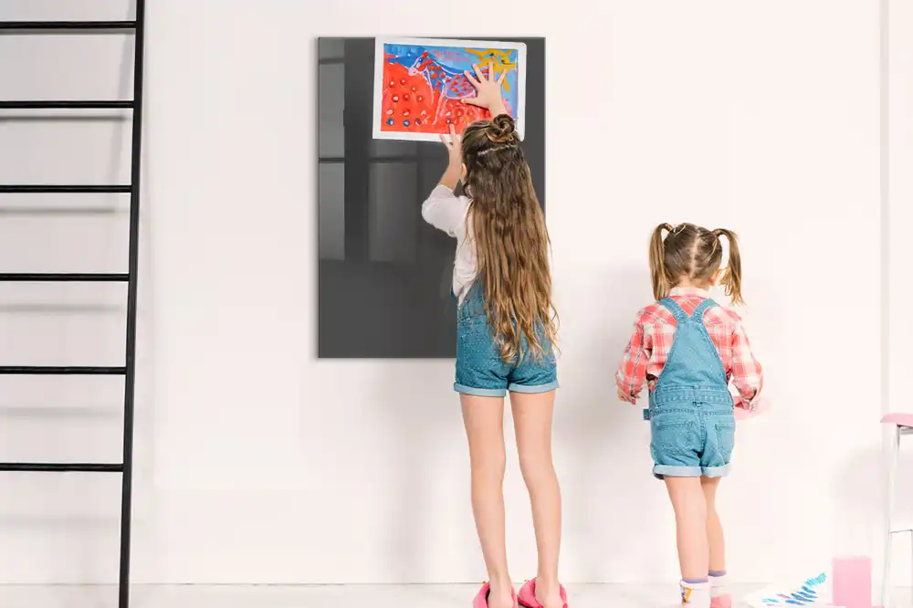 Tableau magnétique gris