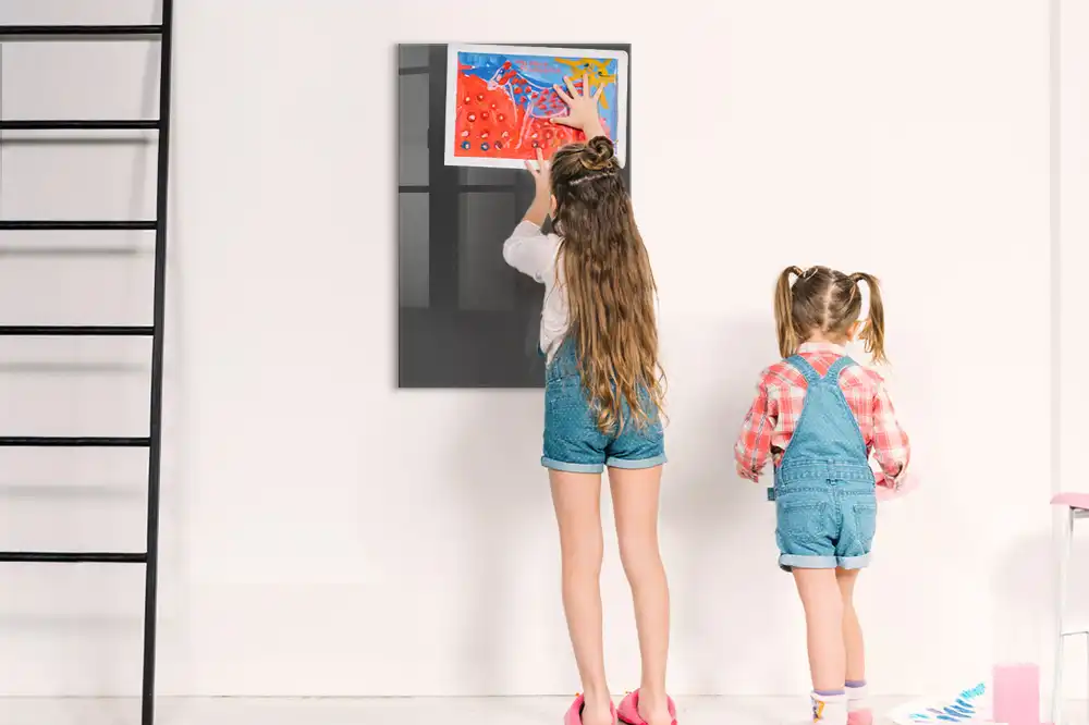 Tableau magnétique gris