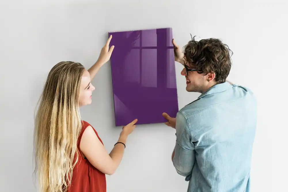 Tableau magnétique mural violet