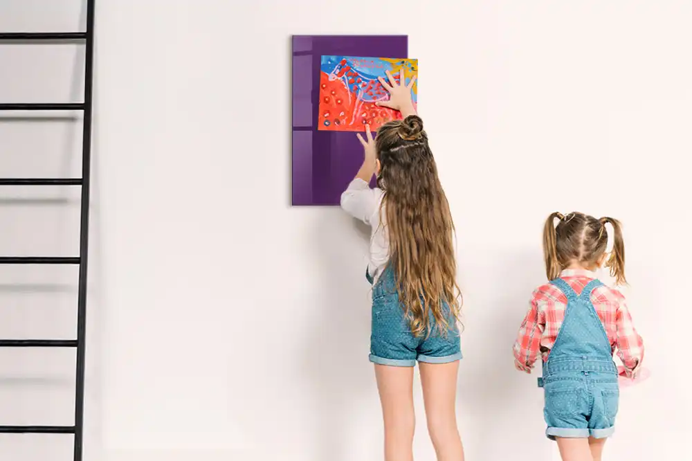 Tableau magnétique mural violet