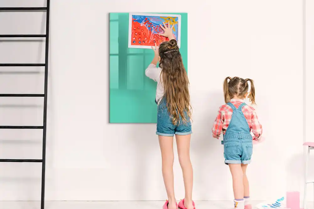 Tableau magnétique décoratif turquoise