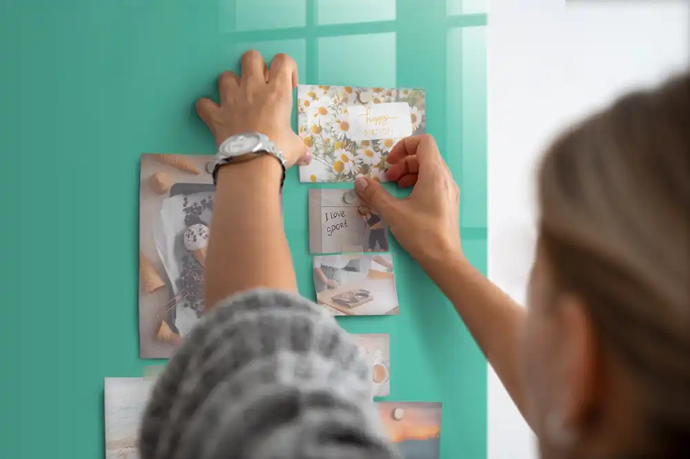 Tableau magnétique décoratif turquoise