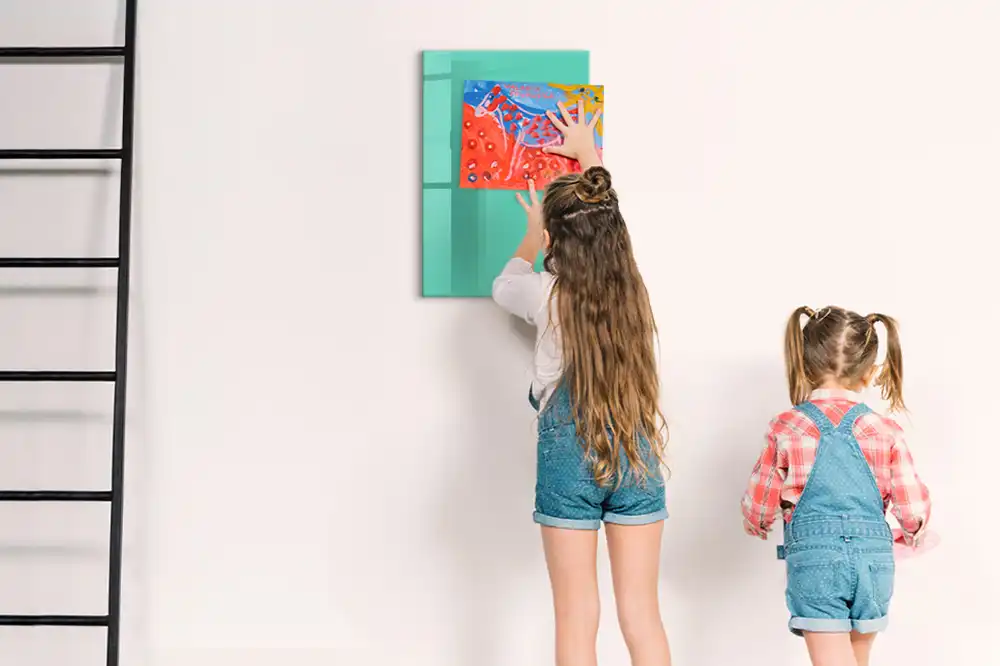 Tableau magnétique décoratif turquoise