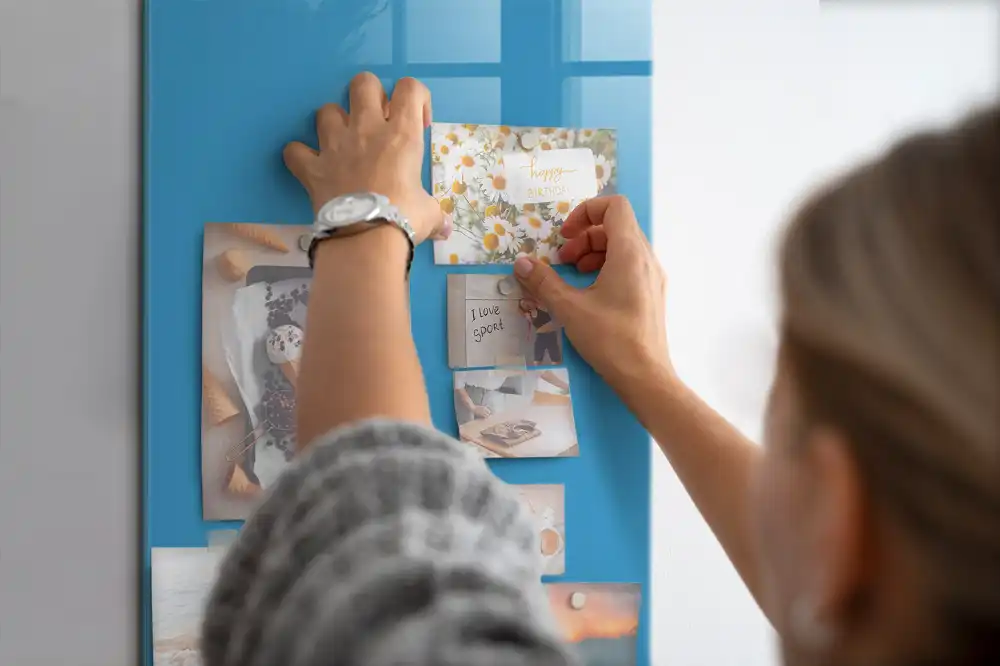 Tableau magnétique décoratif bleu