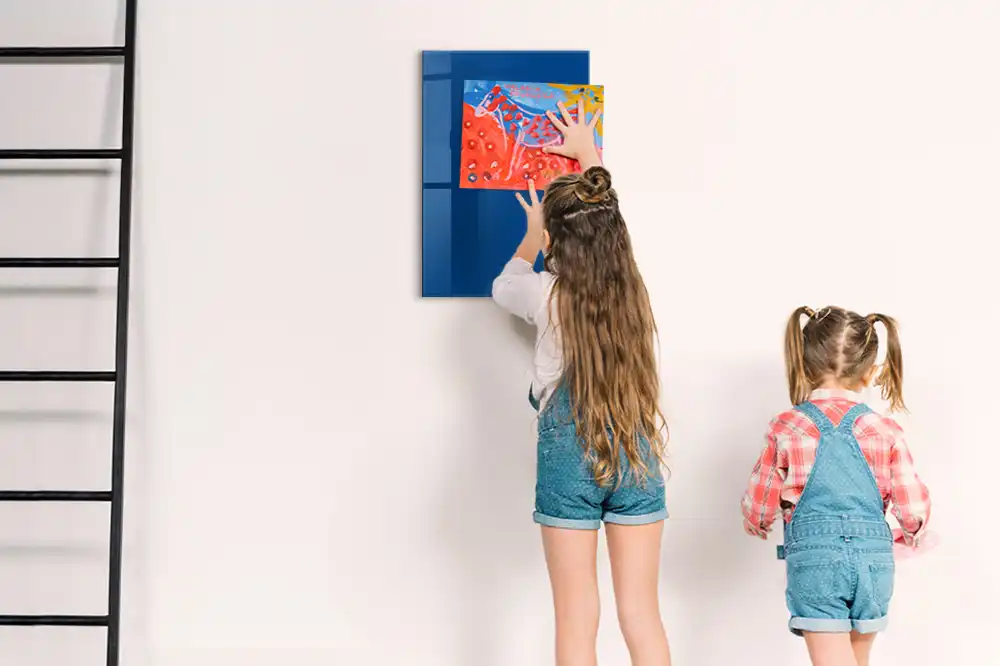 Tableau magnétique mural bleu