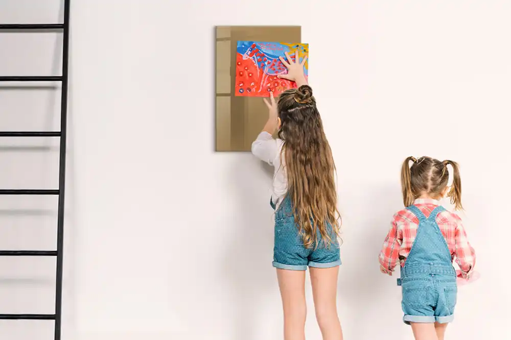 Tableau magnétique mural beige foncé