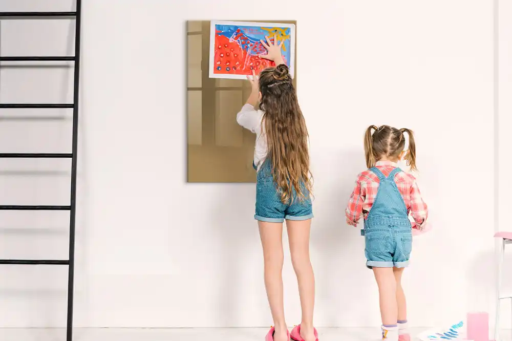 Tableau magnétique mural beige foncé