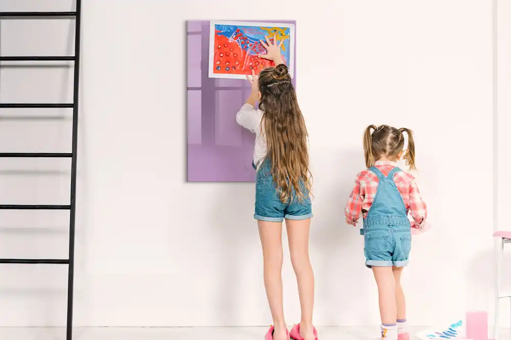 Tableau magnétique décoratif de couleur lilas
