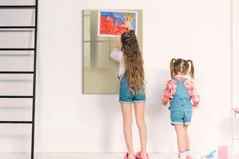 Tableau magnétique mural beige