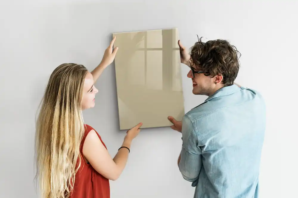 Tableau magnétique mural beige