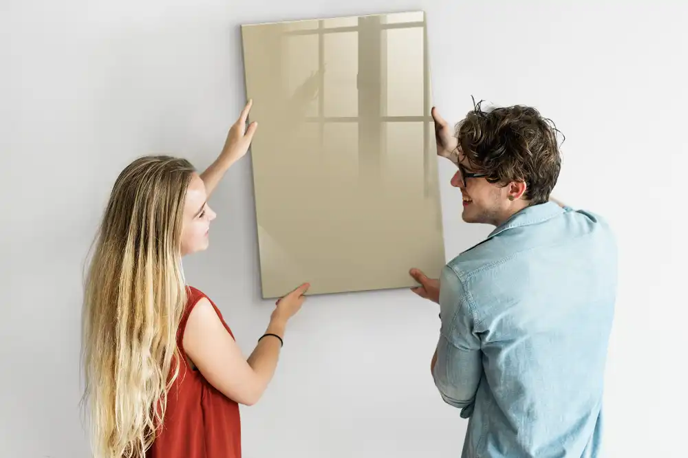 Tableau magnétique mural beige