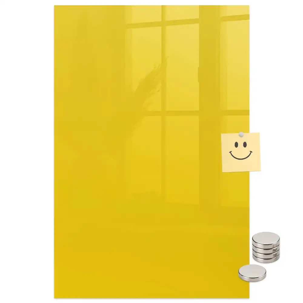 Tableau magnétique décoratif jaune clair