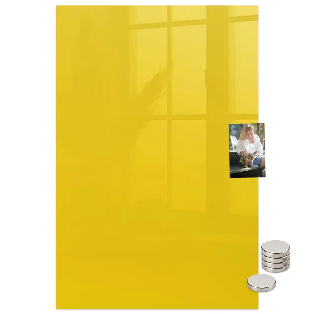 Tableau magnétique décoratif jaune clair