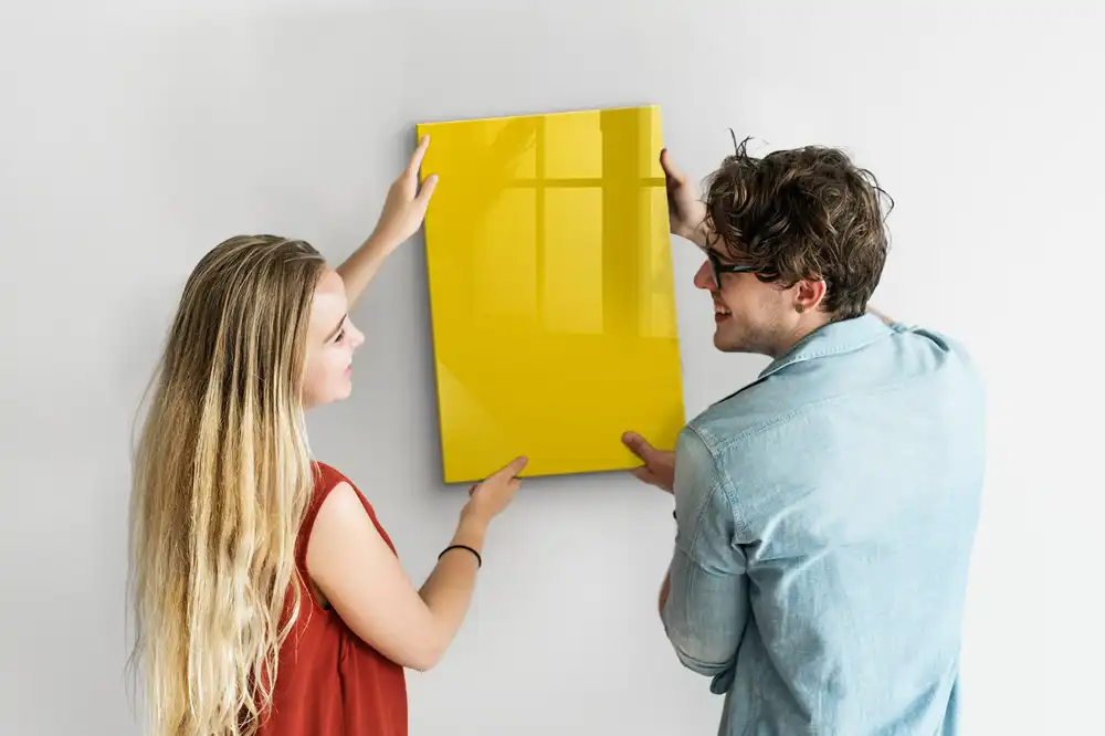 Tableau magnétique décoratif jaune clair