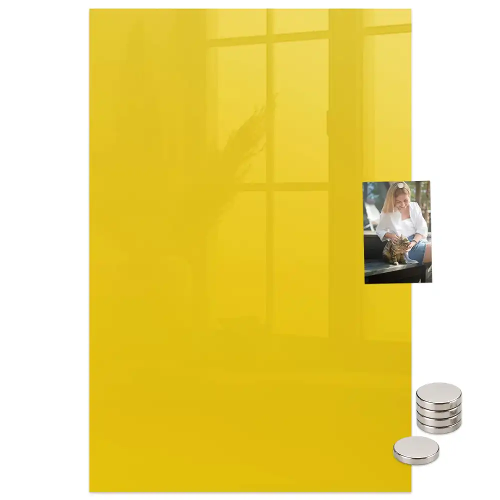 Tableau magnétique décoratif jaune clair