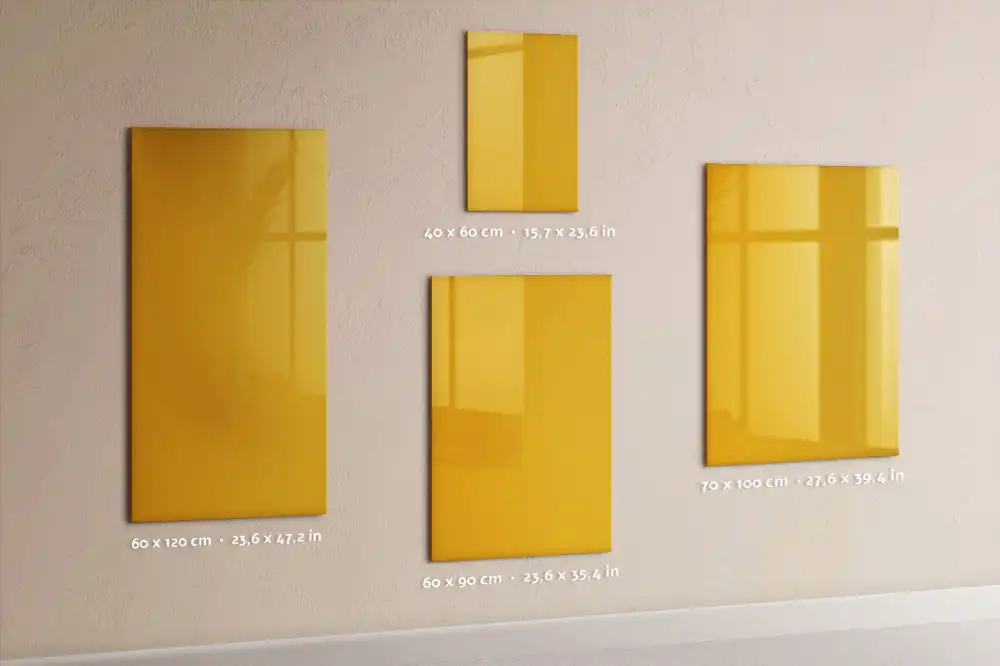 Tableau magnétique jaune doré