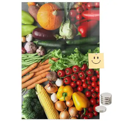 Tableau magnétique mural sur les légumes d'automne