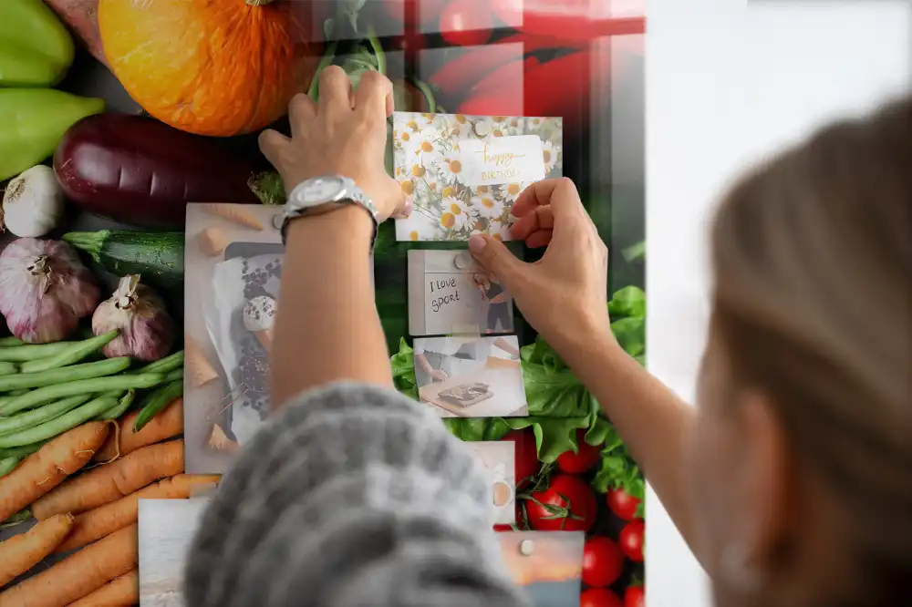 Tableau magnétique mural sur les légumes d'automne
