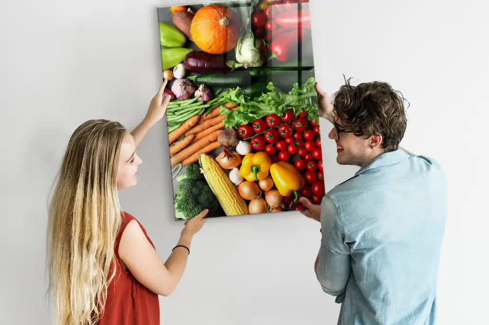 Tableau magnétique mural sur les légumes d'automne