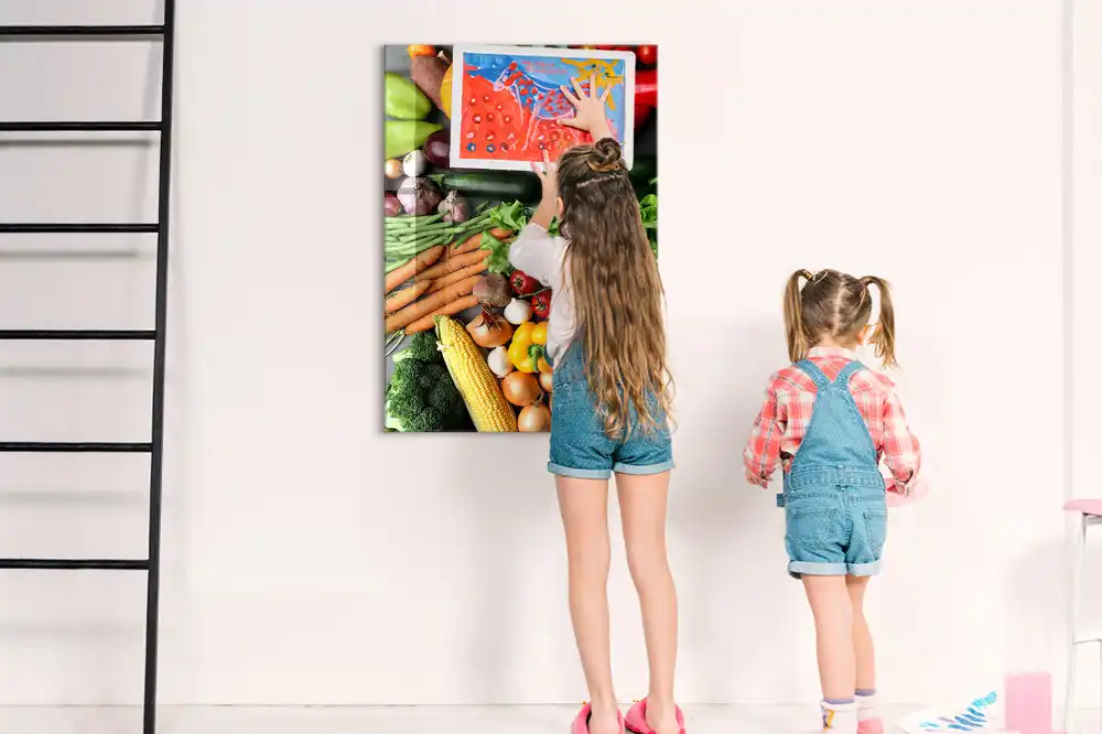 Tableau magnétique mural sur les légumes d'automne