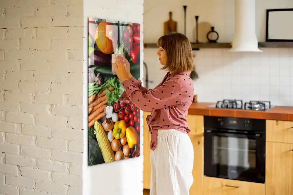 Tableau magnétique mural sur les légumes d'automne