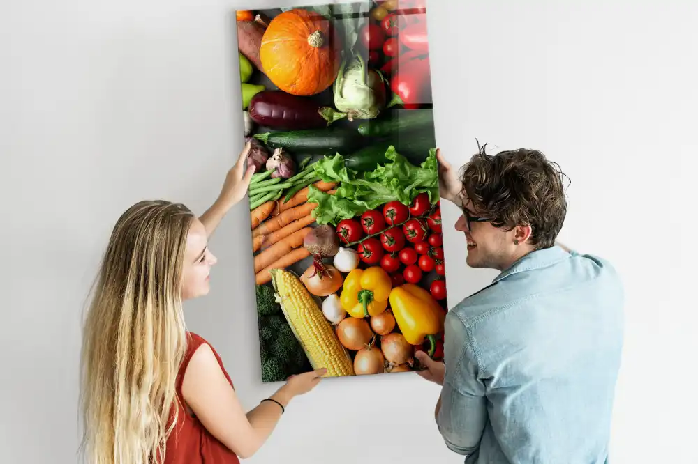 Tableau magnétique mural sur les légumes d'automne
