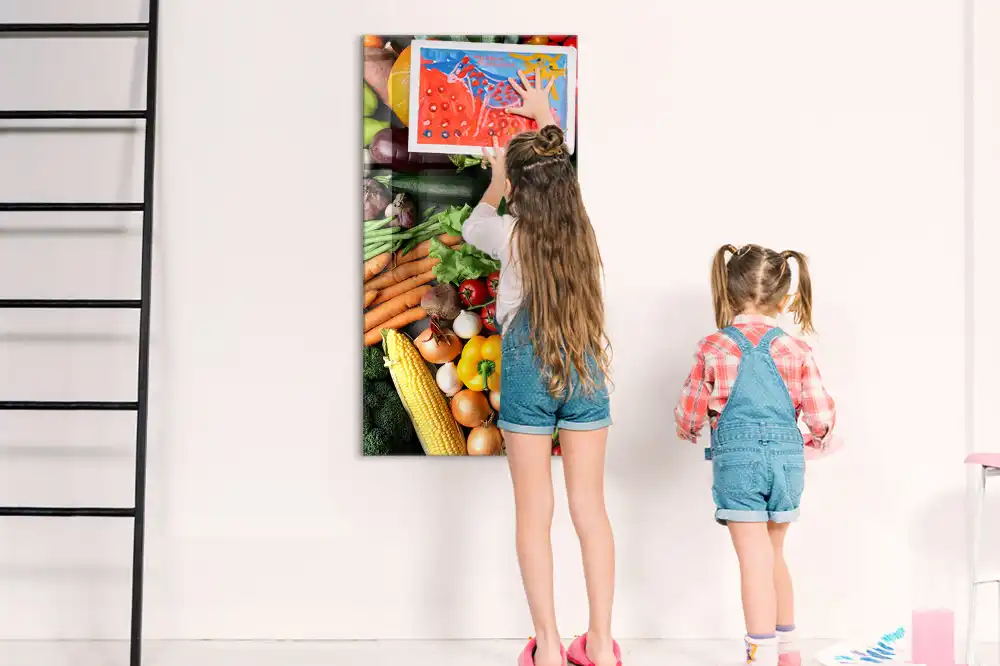 Tableau magnétique mural sur les légumes d'automne