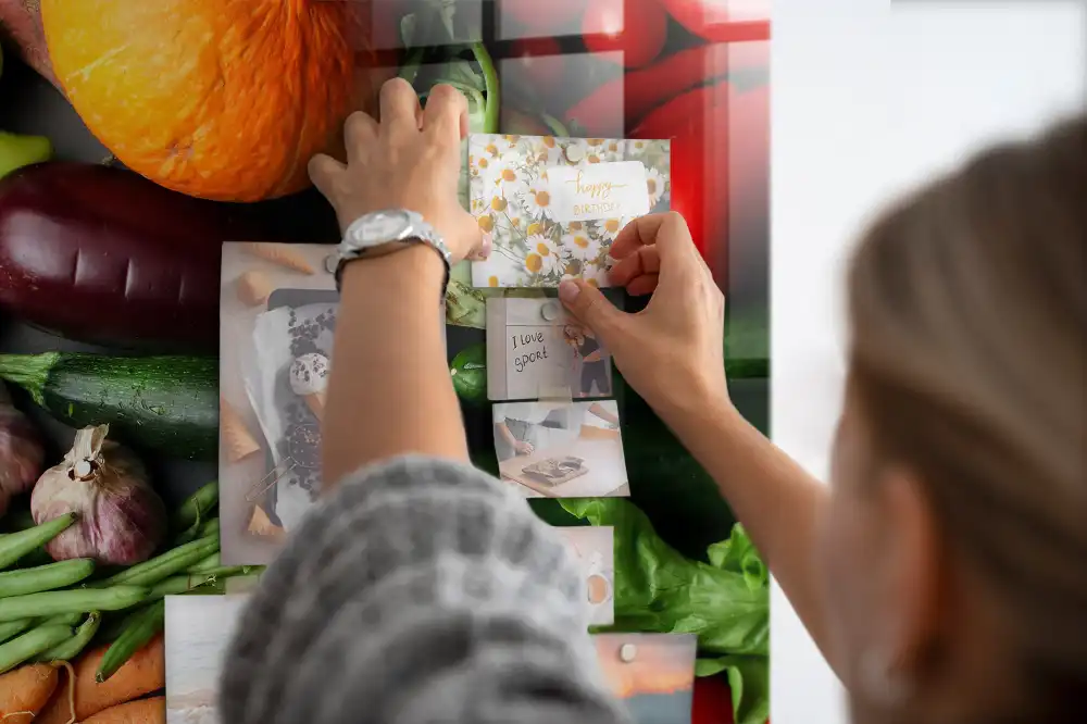 Tableau magnétique mural sur les légumes d'automne