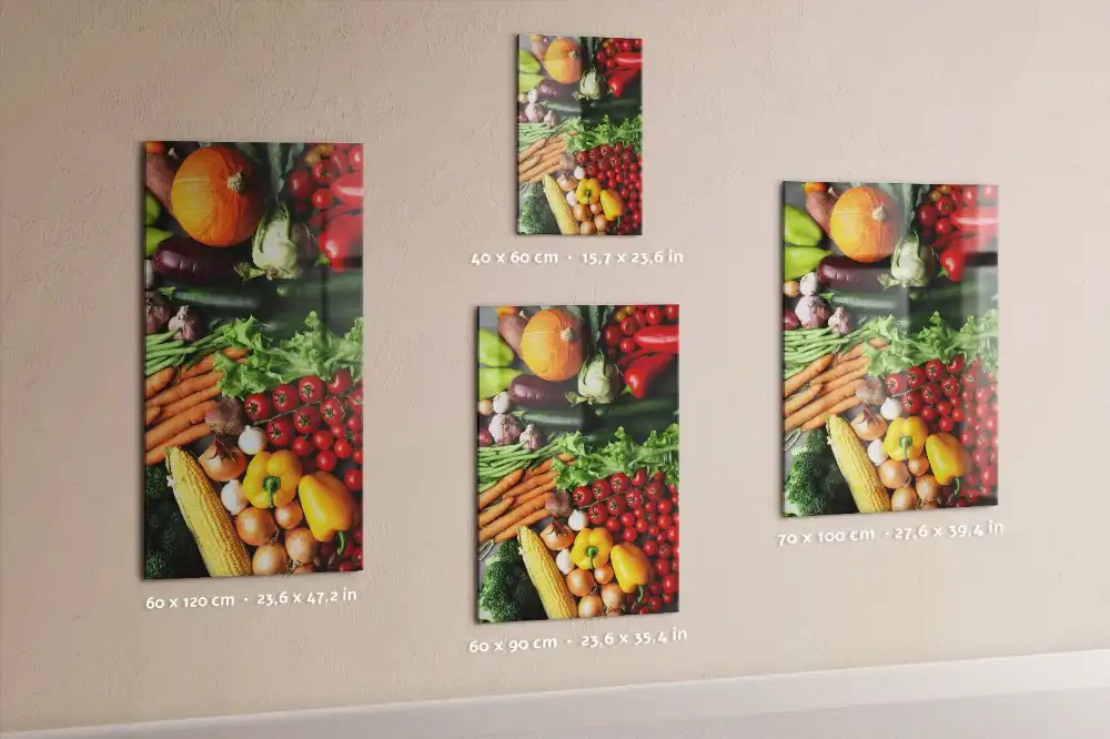 Tableau magnétique mural sur les légumes d'automne
