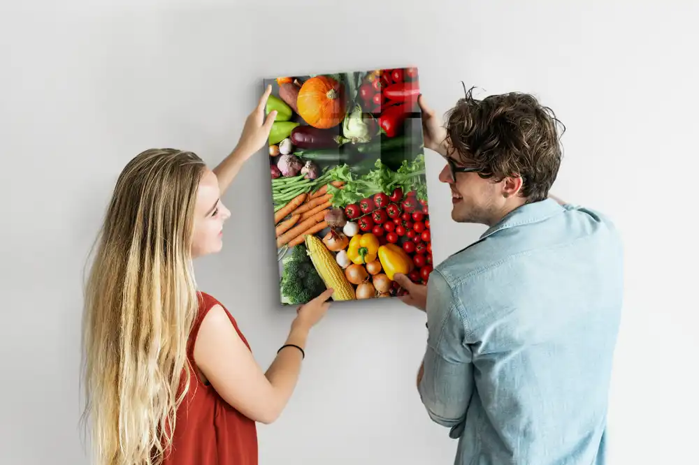 Tableau magnétique mural sur les légumes d'automne