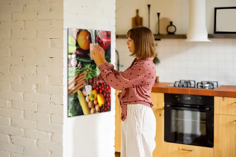 Tableau magnétique mural sur les légumes d'automne