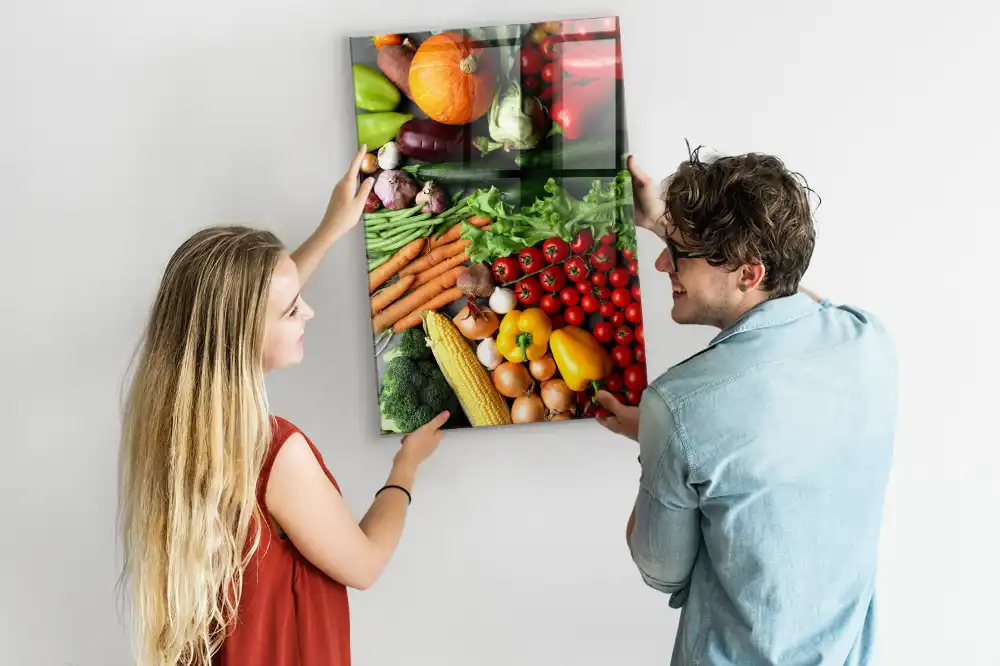 Tableau magnétique mural sur les légumes d'automne