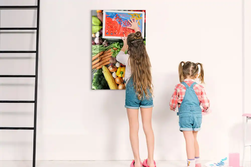 Tableau magnétique mural sur les légumes d'automne
