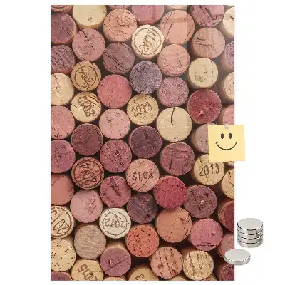 Tableau magnétique pour bouchons de vin