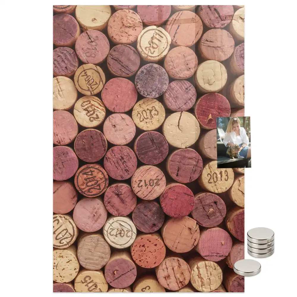 Tableau magnétique pour bouchons de vin