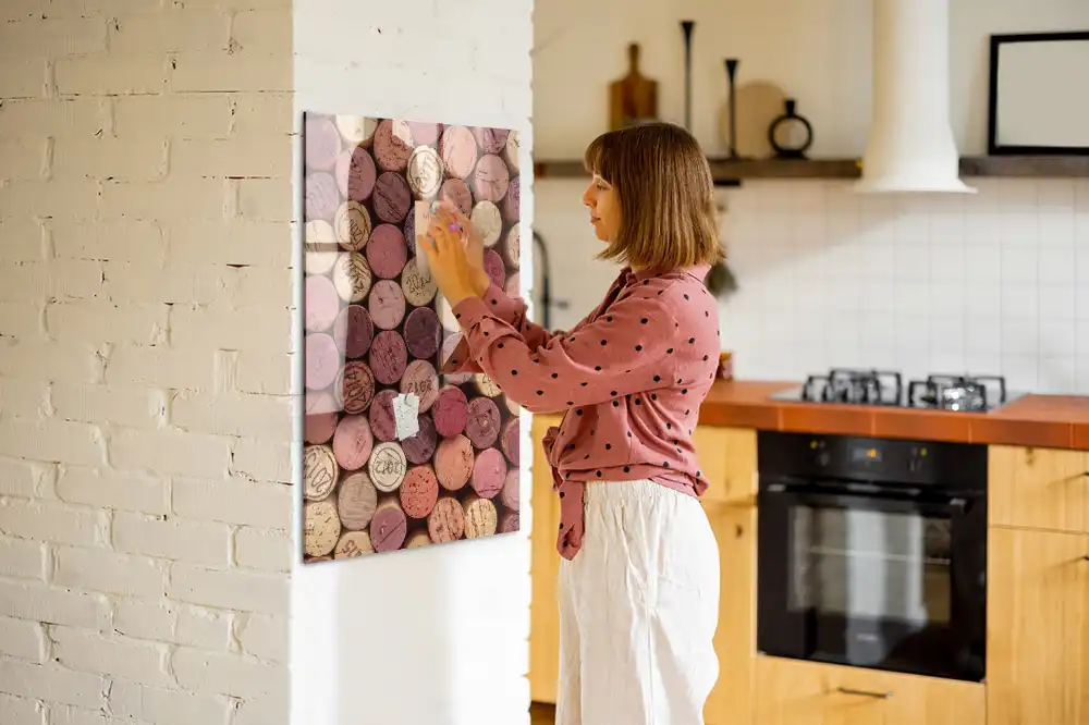 Tableau magnétique pour bouchons de vin