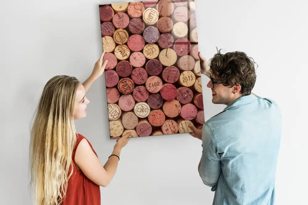 Tableau magnétique pour bouchons de vin