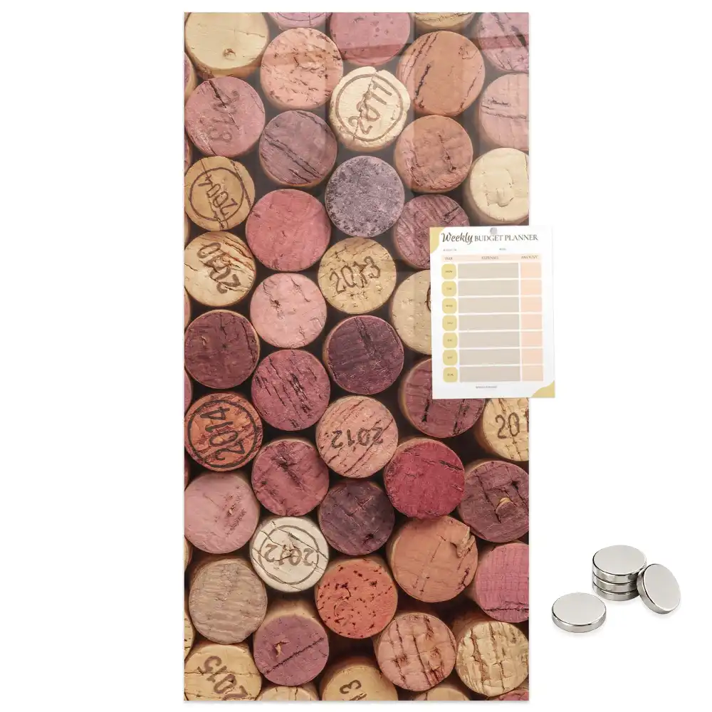 Tableau magnétique pour bouchons de vin