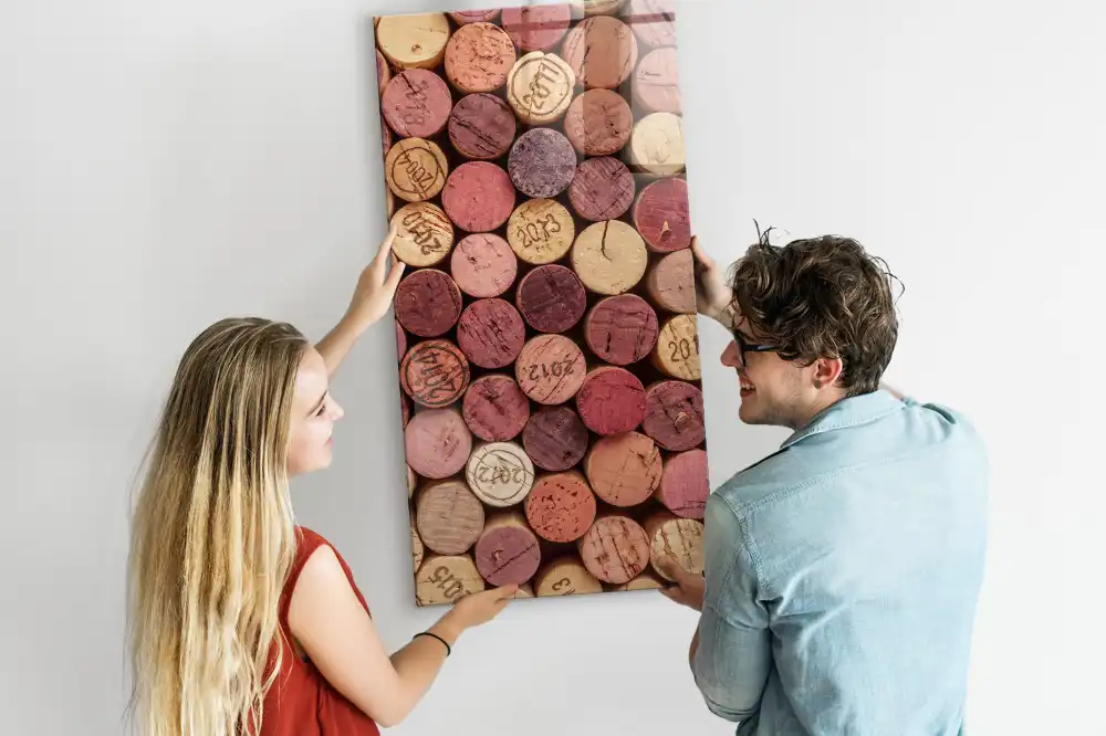 Tableau magnétique pour bouchons de vin