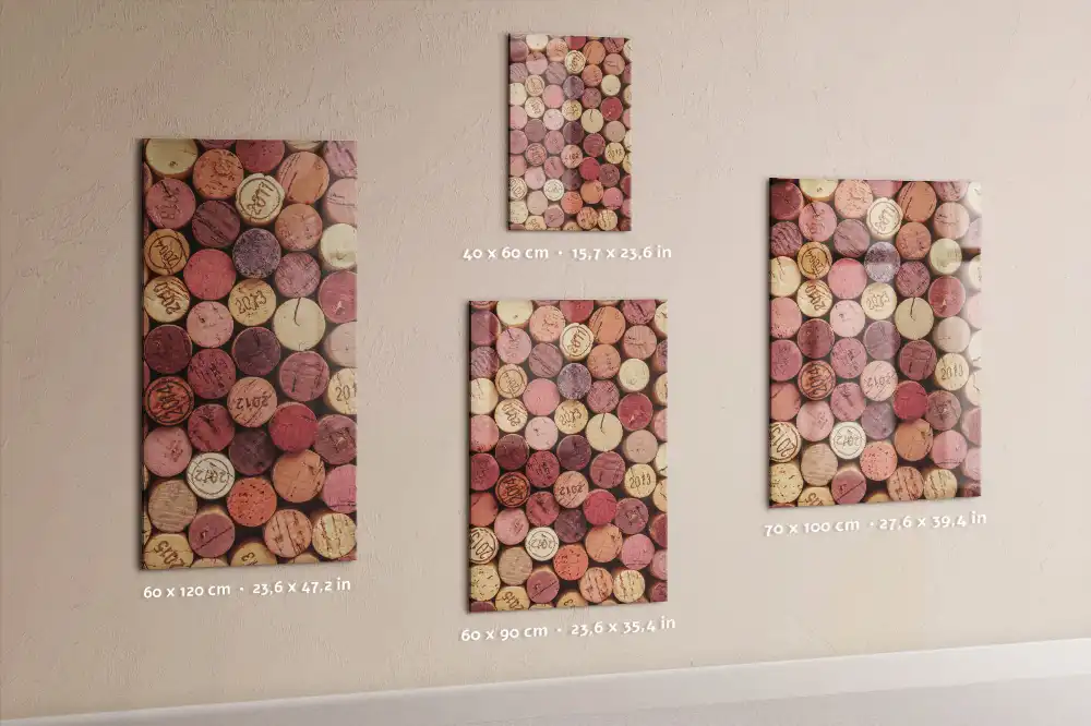 Tableau magnétique pour bouchons de vin