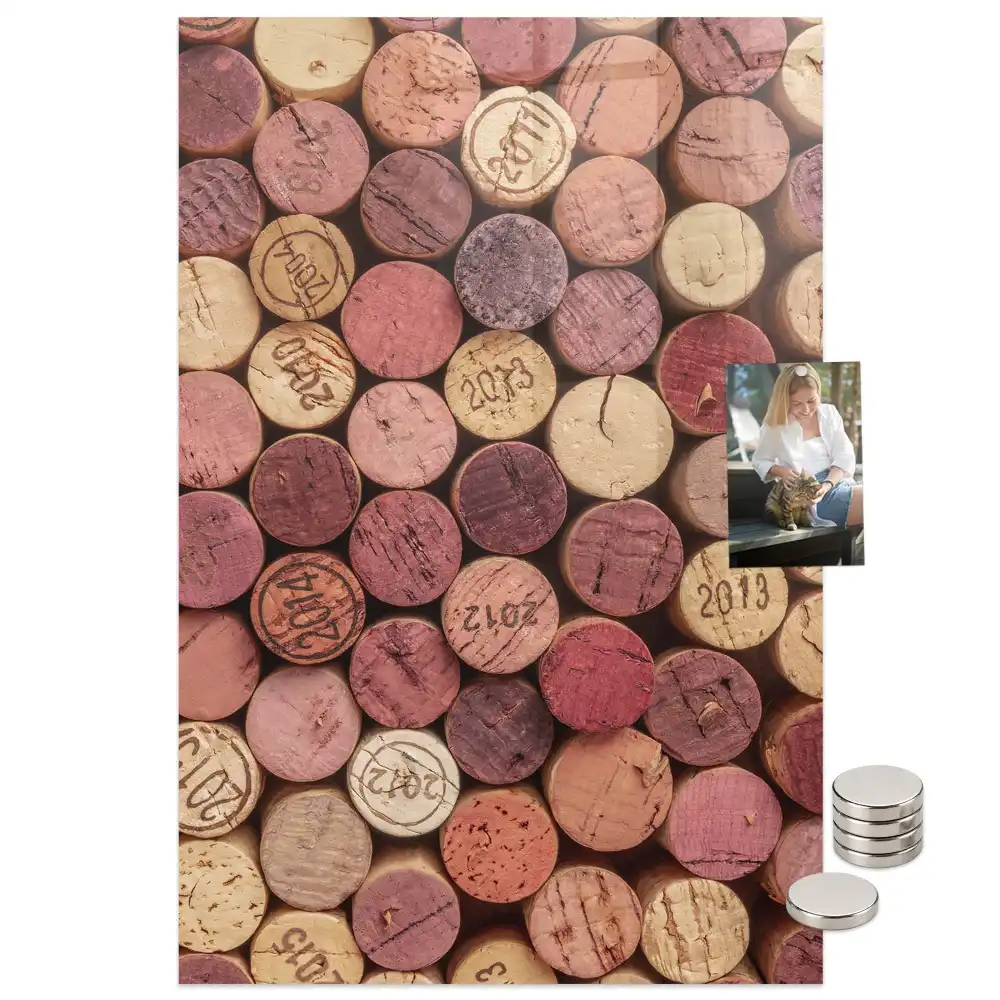 Tableau magnétique pour bouchons de vin