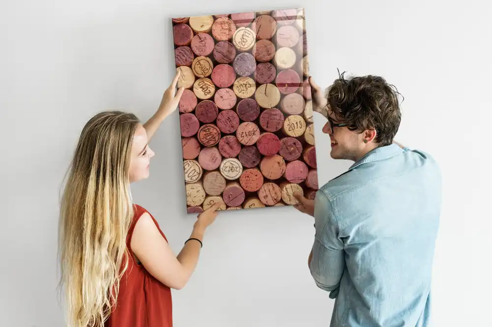 Tableau magnétique pour bouchons de vin