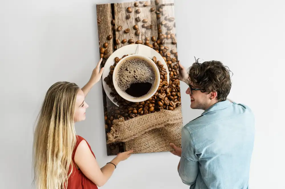 Tableau magnétique décoratif motif tasse de café