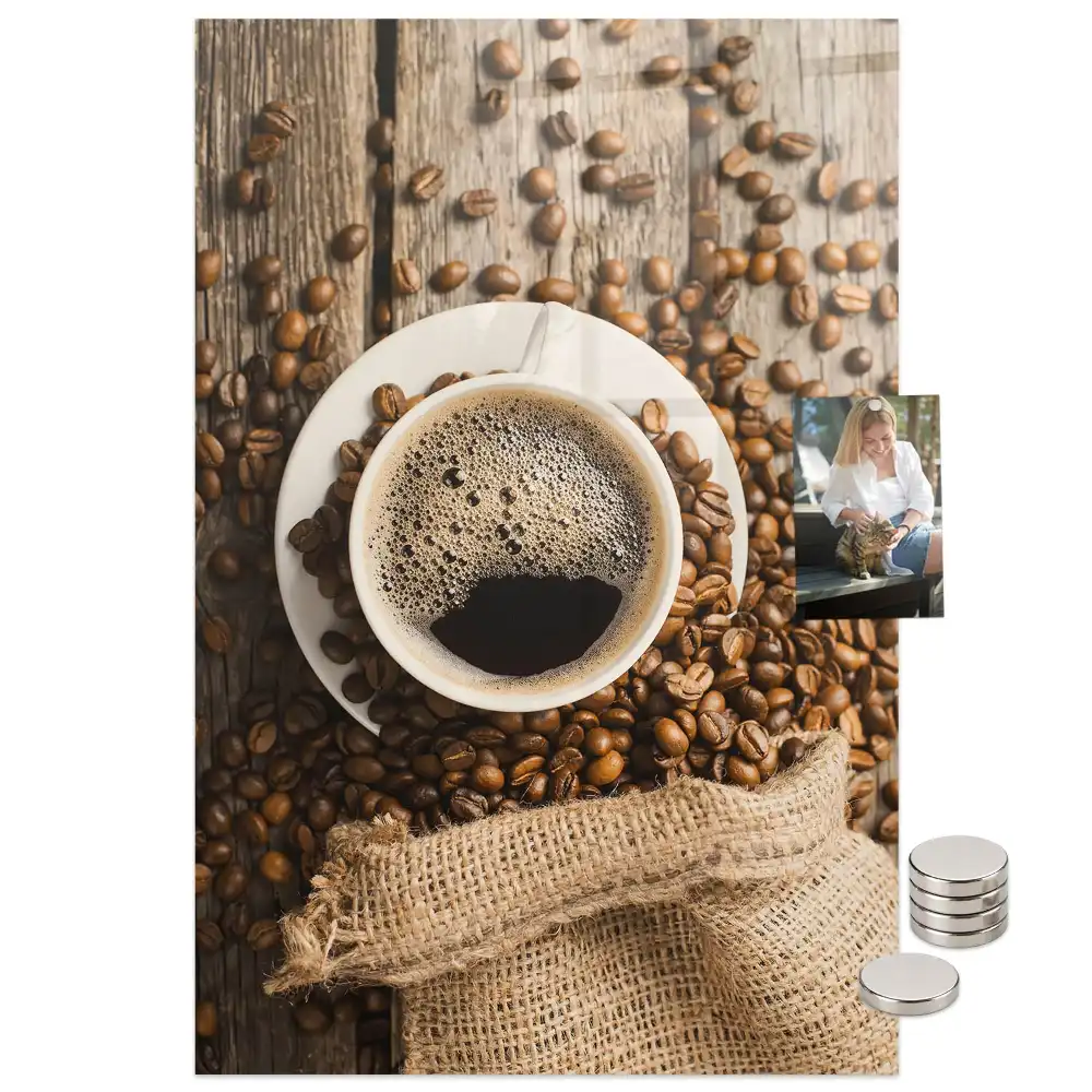 Tableau magnétique décoratif motif tasse de café
