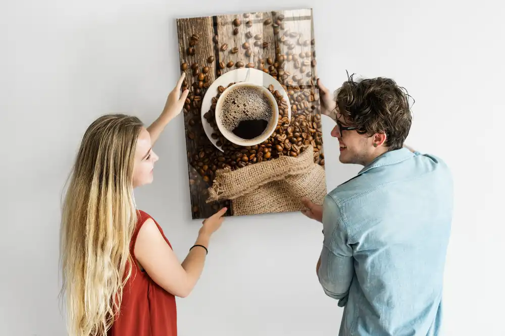 Tableau magnétique décoratif motif tasse de café