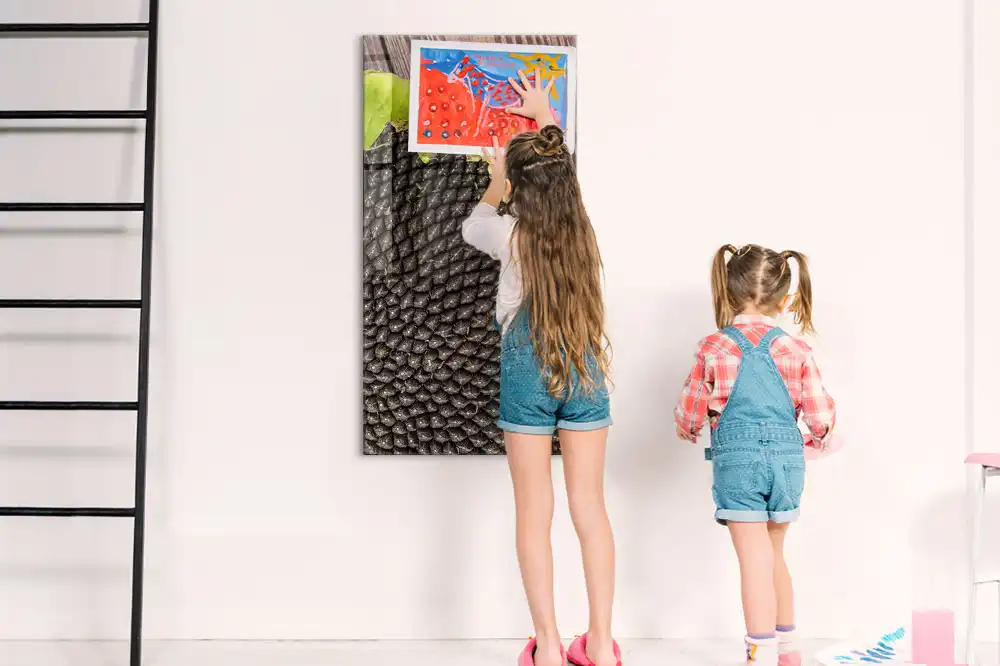 Tableau magnétique mural motif graines de tournesol